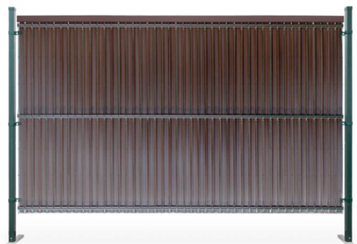 Listwa pionowa do paneli ogrodzeniowych - komplet 173 x 250 cm jasny brąz RD01