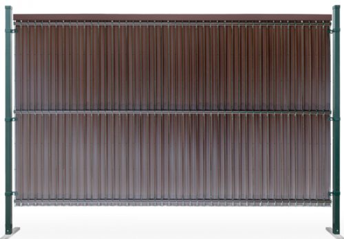 Listwa pionowa do paneli ogrodzeniowych - komplet 153 x 250 cm jasny brąz RD01