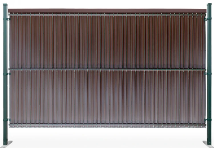 Listwa pionowa do paneli ogrodzeniowych - komplet 123 x 250 cm jasny brąz RD01