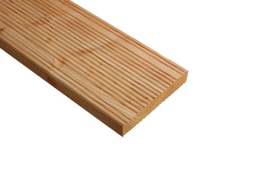 Deska tarasowa ryflowana 2,5 x 14,5 x 400 cm (Modrzew) Surowa - klasa AB