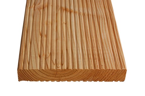 Deska tarasowa ryflowana 2,5 x 14,5 x 240 cm (Modrzew) Surowa - klasa AB
