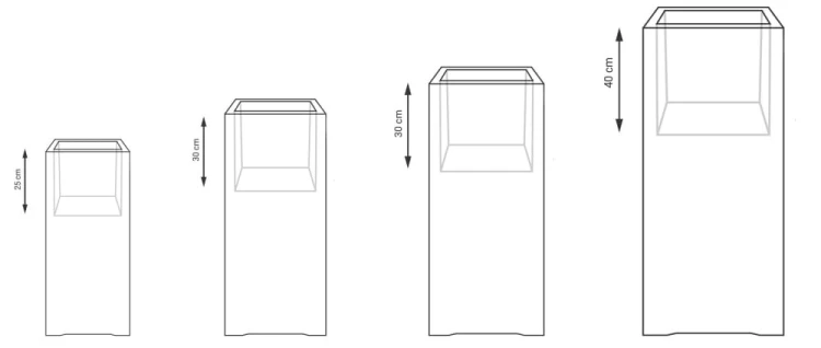Donica Fiberglass 70 x 34 cm 95.018.70