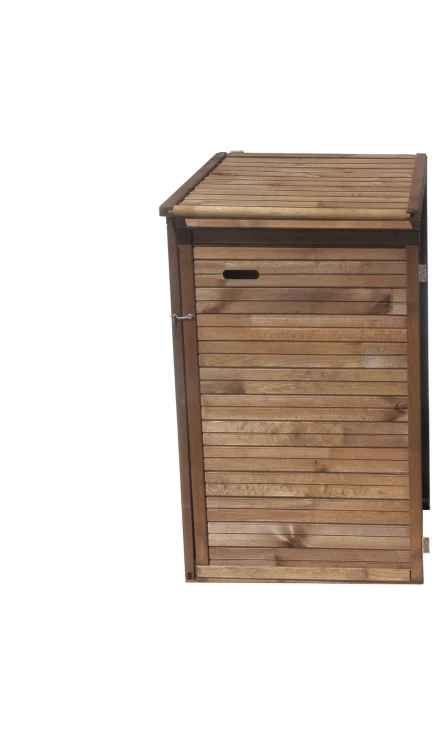 Obudowa kosza jednostanowiskowa 132 x 75 x 97 cm impregnacja Brąz - Dostawka do obudowy dwustanowiskowej