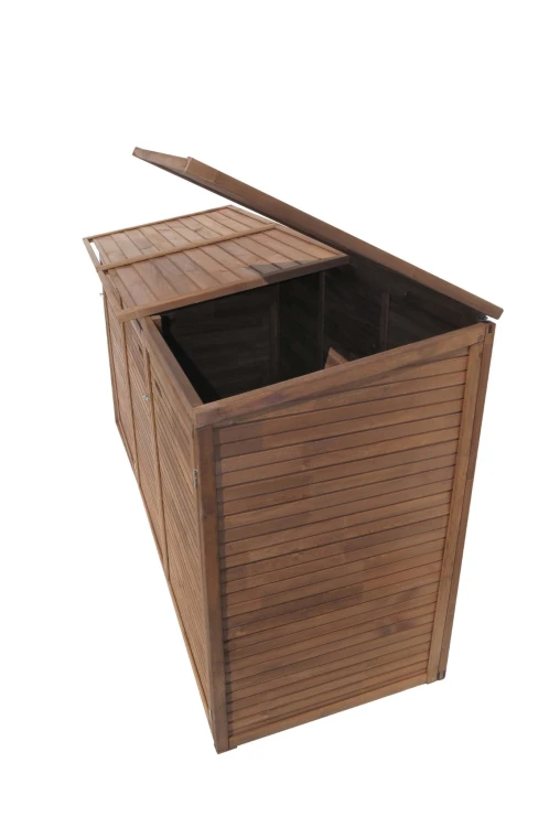 Obudowa kosza jednostanowiskowa 132 x 75 x 97 cm impregnacja Brąz - Dostawka do obudowy dwustanowiskowej