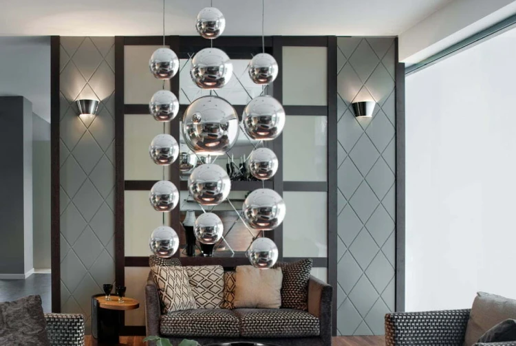Metalowa kula 1 x 12 cm 74.004.10 hanging decoballs - chrome