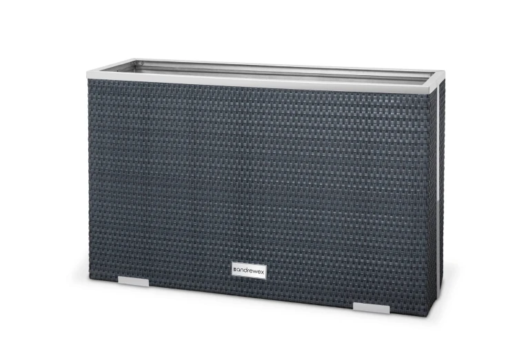 Donica Technorattanowa 100 x 30 x 60 cm wyk.aluminium [Kolor: Zielony RD12]