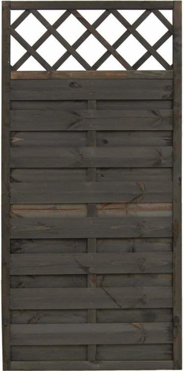 Płot lamelowy 180 x 90 cm Greven Szary