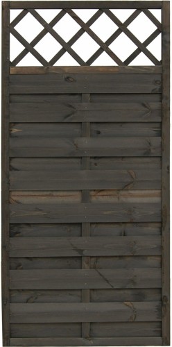 Płot lamelowy 180 x 90 cm Greven Szary