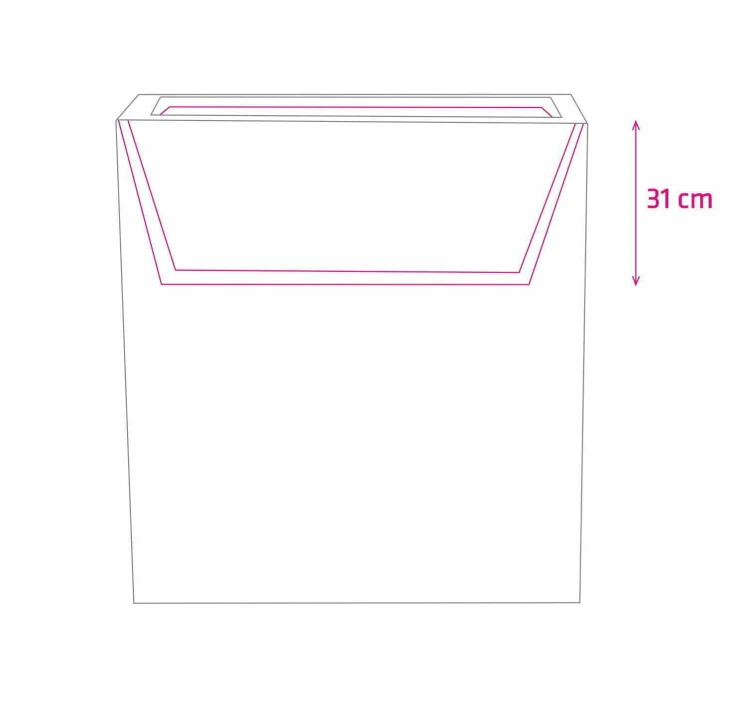 Donica Fiberglass 100 x 34 x 100 cm 95.022.100