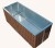 Donica Technorattanowa 130 x 40 x 45 cm wyk. aluminium [Kolor: Krem - RD18]