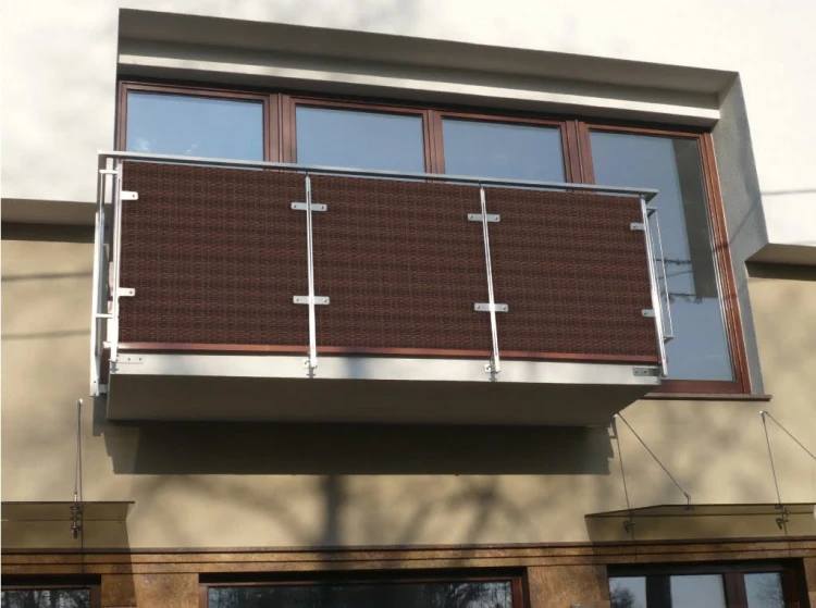 Mata technorattanowa 100 x 300 cm ciemna czekolada