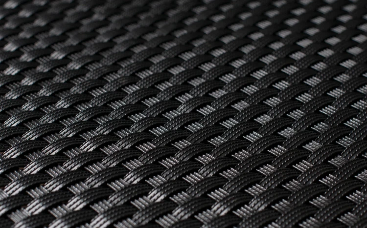 Mata technorattanowa 100 x 300 cm czarna RD04