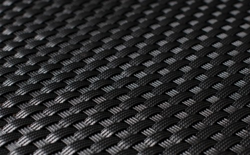 Mata technorattanowa 120 x 300 cm czarna RD04
