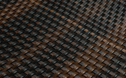 Mata technorattanowa 100 x 300 cm ciemny / jasny brąz