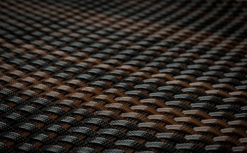 Mata technorattanowa 100 x 300 cm ciemny / jasny brąz