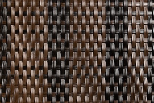 Mata technorattanowa 120 x 300 cm ciemny / jasny brąz gładka