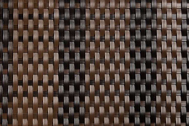 Mata technorattanowa 120 x 300 cm ciemny / jasny brąz gładka