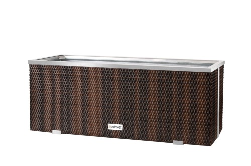 Donica Technorattanowa 98 x 25 x 34 cm wyk. aluminium [Kolor: Krem - RD18]