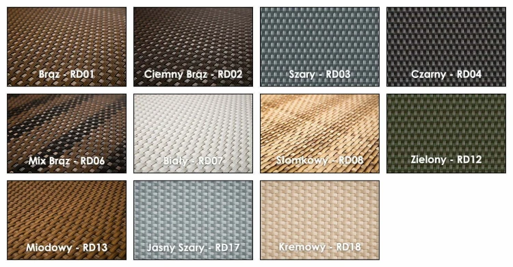 Donica Technorattanowa 98 x 25 x 34 cm wyk. aluminium [Kolor: Krem - RD18]