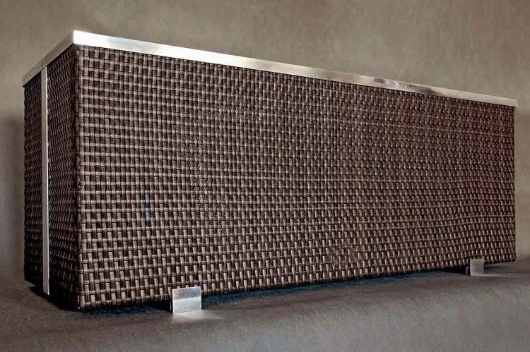Donica Technorattanowa 150 x 39 x 50 cm wyk. aluminium [Kolor: Krem - RD18]