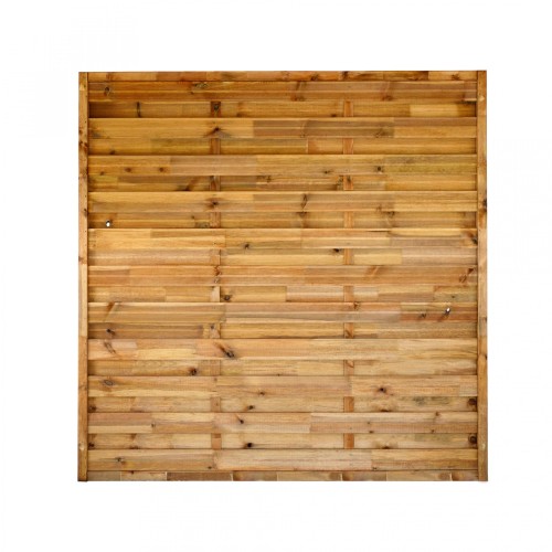 Płot ryflowany 1800 x 1800 mm Prosty Impregnacja Brąz WYPRZEDAŻ