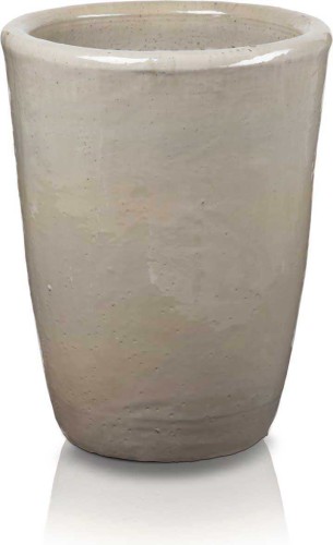 Donica ceramiczna 75.433.44 | Glazed Tall-urn 34 x 44 cm Krem