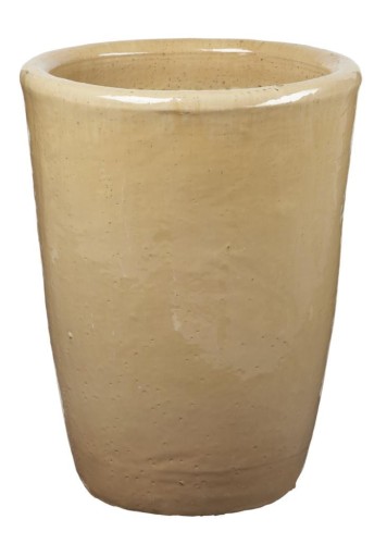 Donica ceramiczna 75.433.44 | Glazed Tall-urn 34 x 44 cm Krem