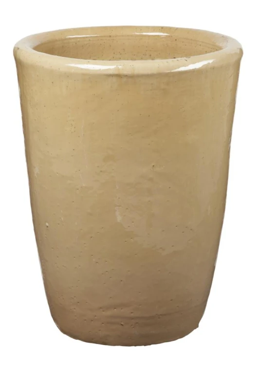 Donica ceramiczna 75.433.44 | Glazed Tall-urn 34 x 44 cm Krem