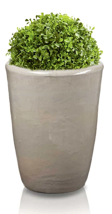 Donica ceramiczna 75.433.44 | Glazed Tall-urn 34 x 44 cm Krem
