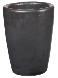 Donica ceramiczna 75.434.44 | Glazed Tall-urn 34 x 44 cm Grafit