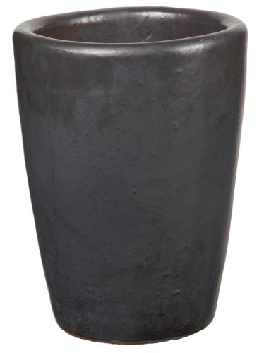 Donica ceramiczna 75.434.44 | Glazed Tall-urn 34 x 44 cm Grafit