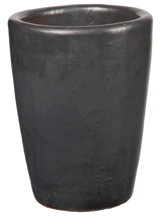 Donica ceramiczna 75.434.44 | Glazed Tall-urn 34 x 44 cm Grafit