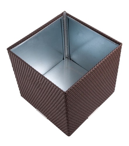 Donica Technorattanowa 46 x 46 x 46 cm [Kolor: Krem - RD18]
