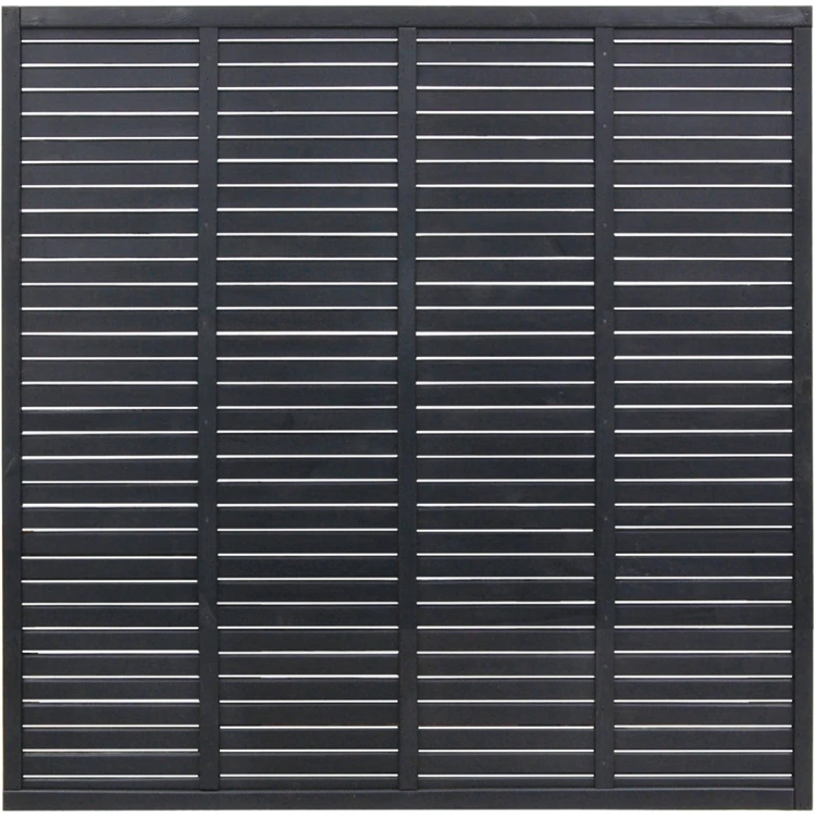 Płot drewniany żaluzjowy ANDREWEX NADINE antracyt 180 × 180 cm – panel ogrodzeniowy