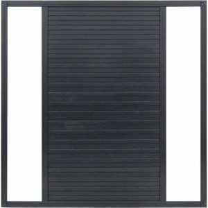 Płot drewniany ANDREWEX DUO boazeryjny, antracyt, 180x180 cm