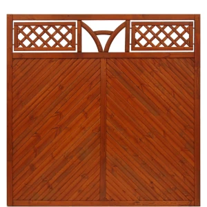 Płot drewniany prosty ANDREWEX TOULON boazeryjny, teak, 180x180 cm