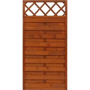 Płot drewniany z kratką ANDREWEX HAMBURG ryflowany, teak, 180x90 cm