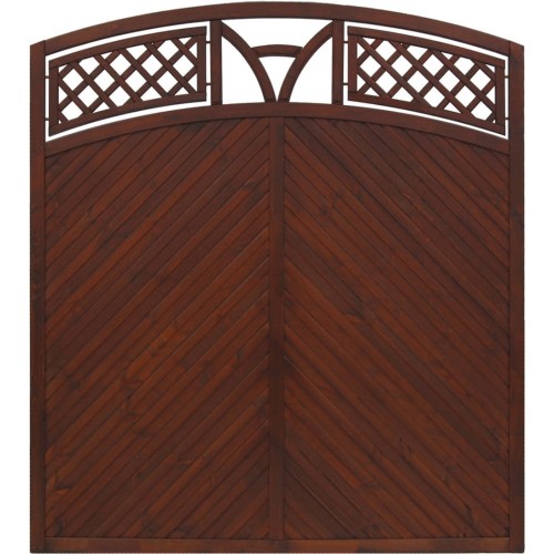 Płot drewniany z łukiem ANDREWEX TOULON brązowy 180 × 180–195 cm – panel ogrodzeniowy