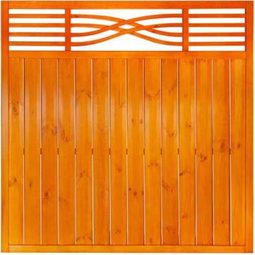 Płot drewniany z kratką ANDREWEX MALAGA pinia 180 × 180 cm – panel ogrodzeniowy
