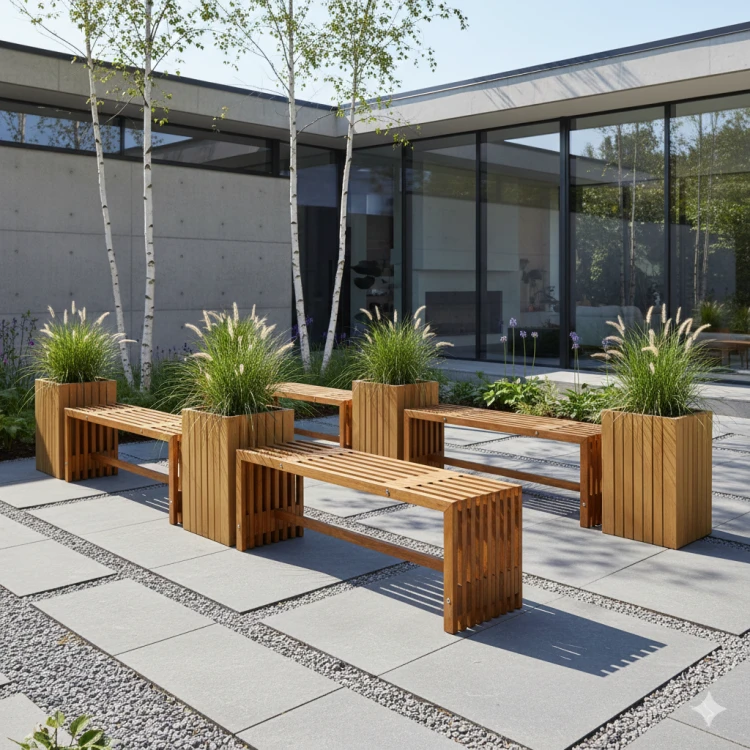 Picket&amp;Planter ławka drewniana AXEL ogrodowa