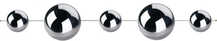 Metalowa kula 1 x 10 cm 74.005.10 hanging decoballs - chrome