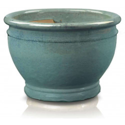 Donica ceramiczna 75.412.35 | Glazed Chalice 350 x 260 mm Turkus