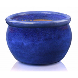 Donica ceramiczna 75.421.28 | Glazed Round-pot 280 x 160 mm Kobalt