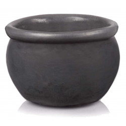 Donica ceramiczna 75.424.28 | Glazed Round-pot 280 x 160 mm Grafit
