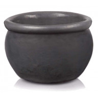 Donica ceramiczna 75.424.28 | Glazed Round-pot 280 x 160 mm Grafit_main_photo